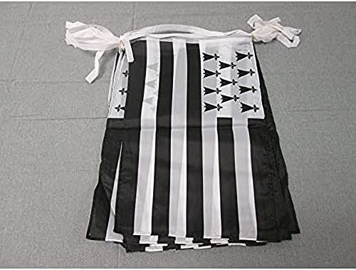 Guirlande Drapeau Damier Noir Et Blanc 12 M – 20 Fanions 45x30 Cm, Idéal Course Auto, F1, Déco Événement