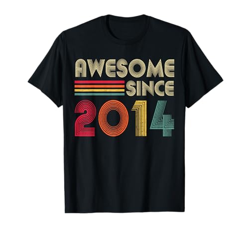 Awesome Since 2014 8th Birthday Retro T-Shirt