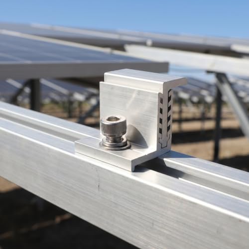 Soporte para panel solar de aluminio regulable de 30-50mm para techos 5