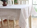 Forma: Rectángulo Pantalla casa Algodón ropa de mesa cubierta Frigorífico, dibujado a mano Hilados Embroideried paño de tabla, mantel blanco del cordón Comedor de pantalla de ladrillo ( Specification : 85x85cm )