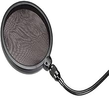 5.25" microphone pop filter Dual-layer 4.75" nylon mesh screen reduces vocal popping ("P-Pops") and sibilance Durable 12" gooseneck for optimal filter positioning C-clamp mount (1" maximum grip) with elongated metal bracket fits most standard mic sta...