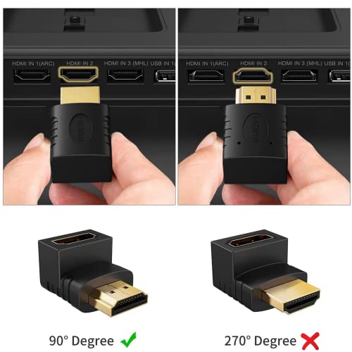 Image of FEDUS L Shape,hdmi Connector, hdmi Jointer, Male to Female Adapter, Cable connecter, converters Extender,Extension CouplerL Shape Pack-1