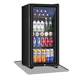 TOHONFOO Mini Fridge Silicone Mat with Raised Edge, 23.6''x19.7'' Heavy Duty Under Refrigerator Mat, Mini Fridge Drip Pan Protect From Appliance Leaks Water Spills, Easy to Clean(Grey)