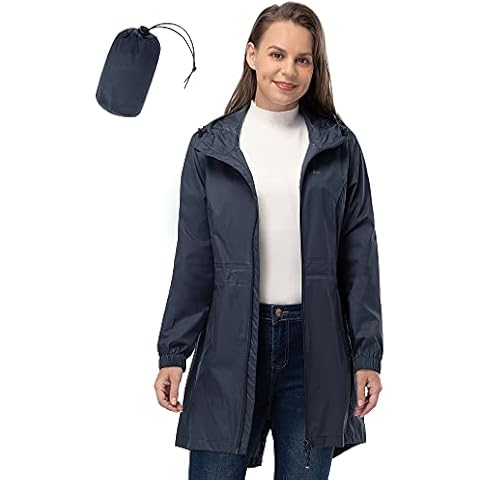 Chaqueta impermeable ligera con capucha para mujer 33,000ft Cover