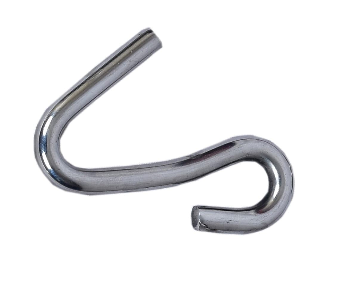 TRENDY CREATION HUB Stainless Steel S Shape Swing Chain Links Hanging Hooks Set Pack of 28 Rod with 8 S Design Hook 1