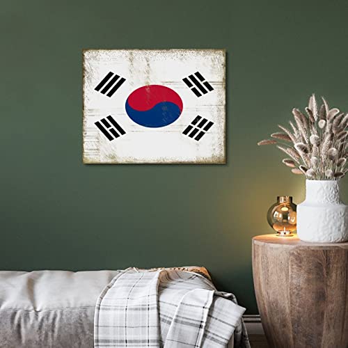 Lienzo con bandera nacional de Corea del Sur Yelolyio cuadro contemporaneo para pared 6