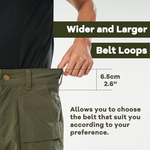 Men's Cargo Pants for Work Relaxed Fit Outdoor Multi-Pocket Work Utility Tactical Hiking Travel Casual Pants4