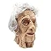 PartyHop - Old Man Mask - Realistic Halloween Latex Human Wrinkle Face Mask Brown