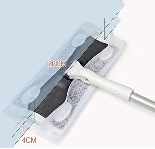 Professional Microfiber Flat Mop for Hardwood & Laminate Floors, Easy Wringing Twist Mop, Synthetic Cloth Head, Commercial Cleaning Sweeper Broom