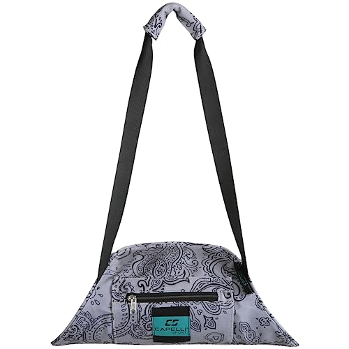 Capelli Sport Yoga Mat Bag Sling, Travel Yoga Mat Strap Carrier Bag with Mandala Pattern, Grey