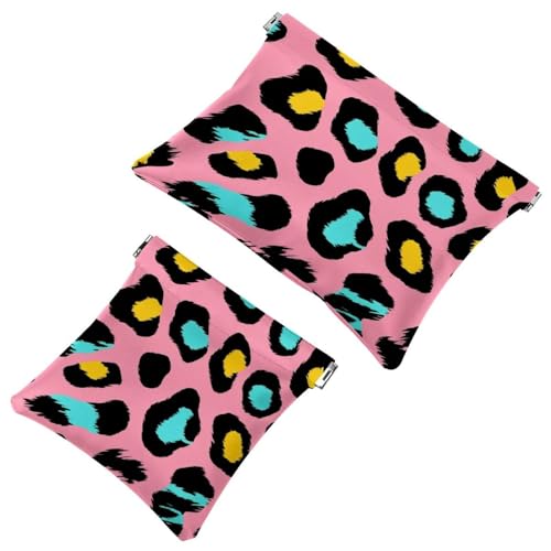 La soluzione da viaggio: 2 custodie leopardate 460 per trucchi compatta Multicolore