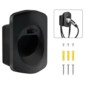 MCEVKELN Type 2 wandhouder voor oplaadkabel, Wallbox, stekkerhouder, dock voor EV-oplader, IEC 62196-2-houder, Wallbox-accessoires, zwart