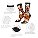 XZDWPY pattern of fox Unisex Mid-Calf Socks 2 Black-1 Polyester Skin-Friendly Moisture-Wicking Fashionable Crew Socks