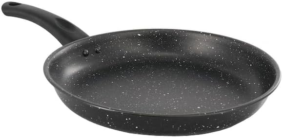 For Delhi 11 Inch Round Nonstick Carbon Steel Frying Pan in Black