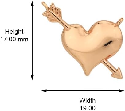 Vanbelle Sterling Silver Jewelry - Rose Gold Plated Jewelry with 925 Stamp - Cupid Heart & Arrow Pendant Necklace for Women - Chain 16" long + 2" Extender - Image 4