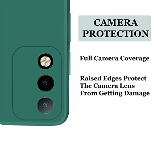 Image of A rtistque Liquid Silicone Back Cover Case for Infinix Hot 10 Play Matte Shockproof TPU Soft Flexible with Camera Protection - Green