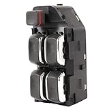 ANGLEWIDE Power Window Switch, Push Button, Black, Front Left Driver Side, 1997-99 Cadillac Deville, 1996-97 Cadillac Seville, Replaces OE 25668564