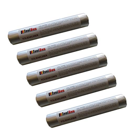 Preisvergleich Produktbild Folienkleber 5 x 600 ml Schlauchbeutel Dichtkleber Klebedichtmasse Dampfbremse EPDM Teichfolienkleber Montagedichtstoff Dichtmasse