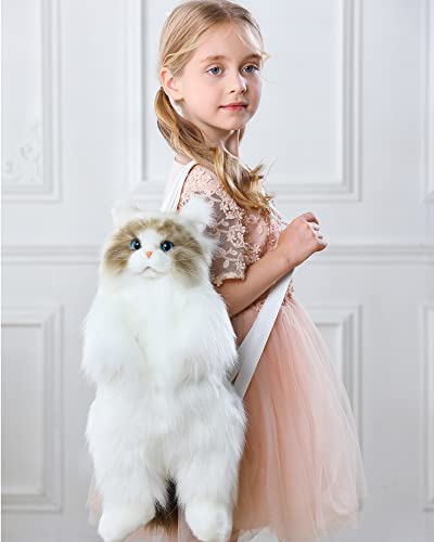 Cu-Mate Cute Plush Animal Cat Backpack Multiple Fashion Shoulder Bags Crossbody Gifts With Adjustable Straps For Women Girl Boy Kid (Muppet Cat Backpack) #TOP1