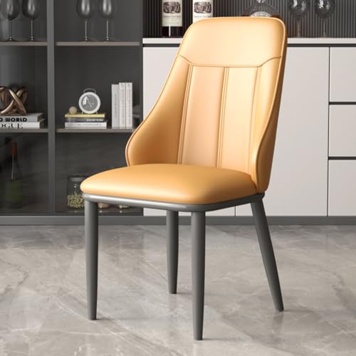 Light Luxury - Juego de 4 sillas de cocina tapizadas de alta resistencia con respaldo y patas de metal, elegantes muebles de comedor, dormitorio u oficina