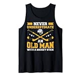 Lustiger Hockey-Hockeyschläger "Dads" alter Mann mit einem Hockeyschläger Tank Top