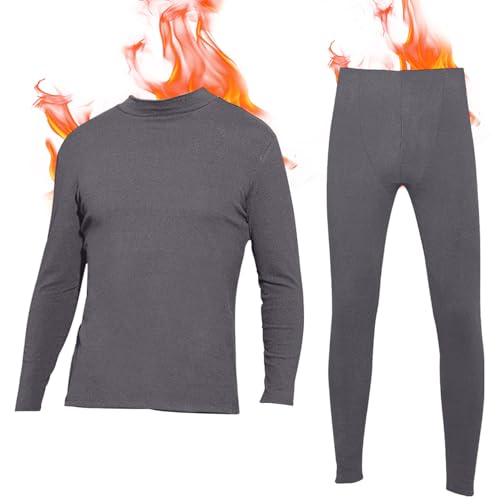 Reviews de Trajes para la nieve para Hombre disponible en línea. 43 UIV@SH Ropa Termica Hombre Frio,Trajes Térmicos para Hombre,Conjunto Playera Térmica y Pantalon Termicos,Ropa Capa Base Invierno Hombre para Nieve o Esquiar (Gris, XX-Grande)