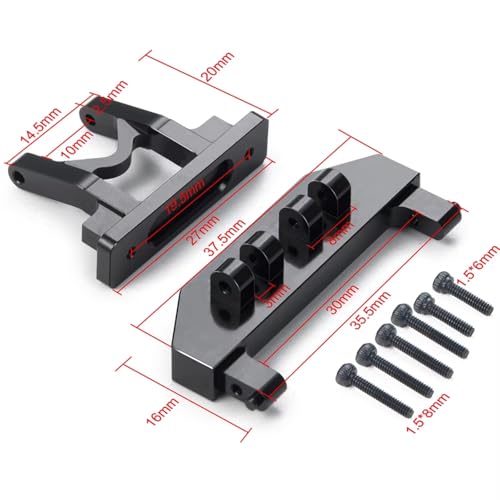 Support arrière alu pour Axial SCX24 : rigidité et précision RC 1/24