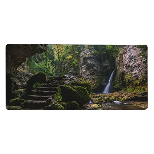 Tapis de clavier cascade grand format pour un espace de travail apaisant