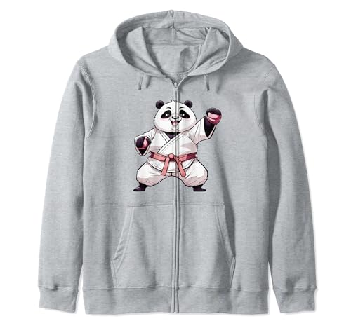 Divertido panda gordito kung fu, karate, judo, taekwondo, arte marcial Sudadera con Capucha