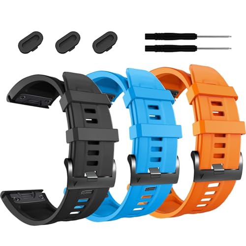 Bracelet de montre 26mm en silicone pour Fenix 7X Pro et Epix Pro 51mm