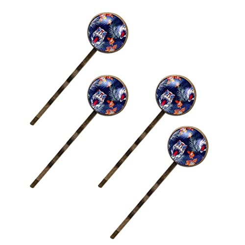 Barrettes à cheveux dinosaure tropical : lot de 4 pinces latérales pour femme
