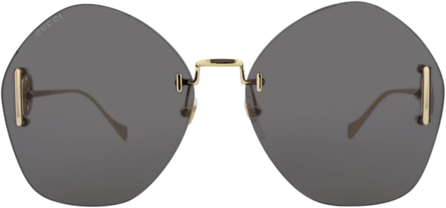 Gucci Round-Frame Metal Sunglasses