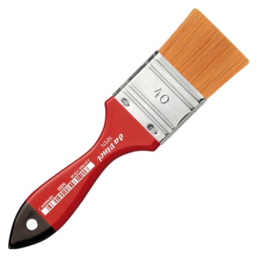 Image of da Vinci Watercolor Series 5080 CosmoTop Spin Paint Brush, Wash Synthetic with Red Handle, Size 40 (5080-40)