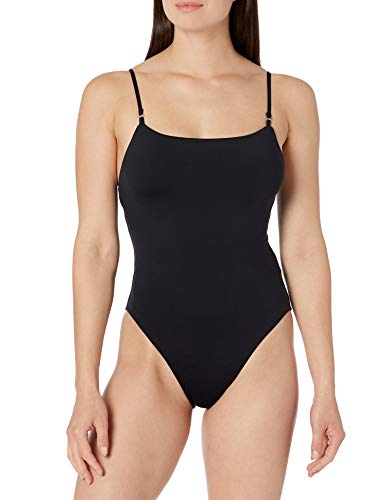 Seafolly Damen Square Neck Maillot Badeanzug, Black, 40