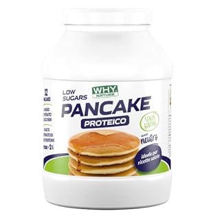WHY NATURE LOW SUGAR PANCAKE PROTEICO - Pancake Proteici - Preparato Per Pancake Con Farina Di Fiocchi Di Avena - Gusto Neutro - 800 gr