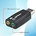 Manhattan USB Audio Adapter External Stereo Sound Card - with 3.5mm Headphone and Microphone Jack - Plug and Play, No Drivers Needed, 3D Sound - for Windows and Mac – 3 Yr Mfg Warranty – 150859