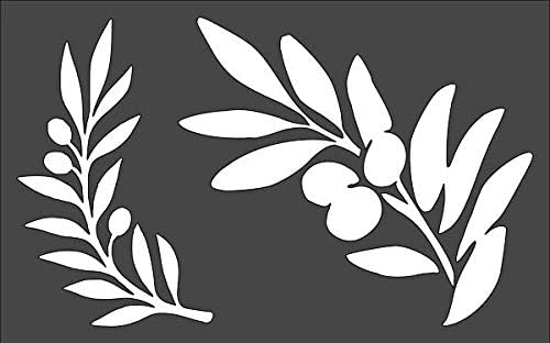 Plastic Stencil Olive Branch for Drawing