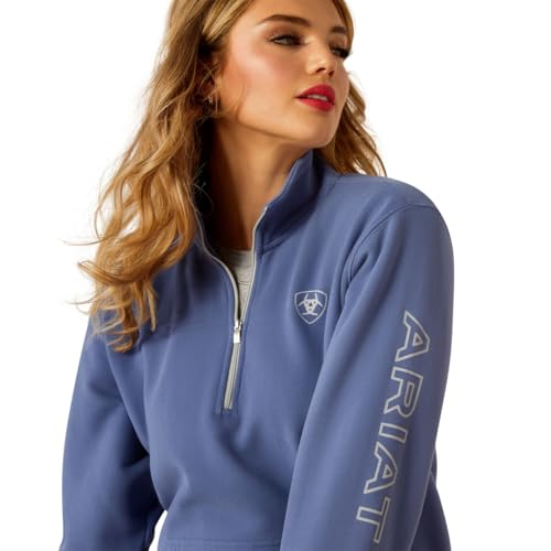 Image of ARIAT womens Logo 1 /2 Zip Sweatshirt