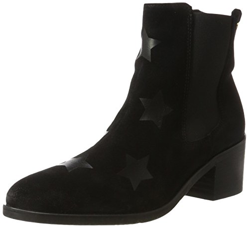 Tommy Hilfiger Femme Bottes Chelsea Z1285oe 1b en cuir noir élégant pour la saison