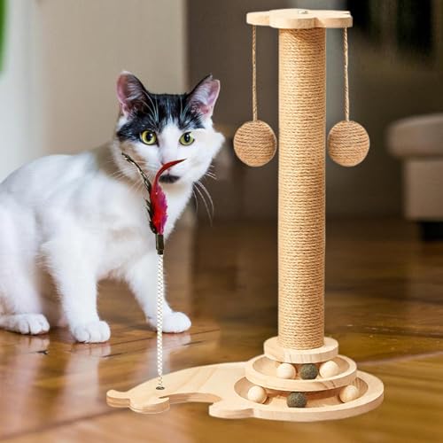Anti-ennui chat intérieur : grattoir interactif multifonctionnel avec puzzle de chasse - 7