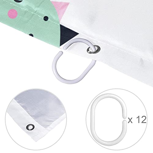 Rideau de douche dinosaure aquarelle 183x183 anti-flic flac sol sec vert - 5