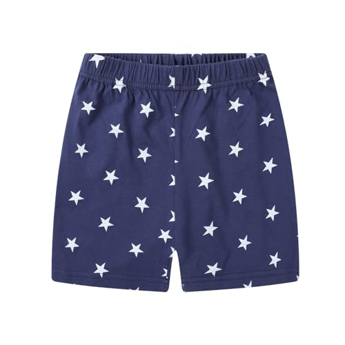 Image of HILEELANG Toddler Boy Summer Short Clothes Sets Cotton Crewneck Tees Shorts Pocket Adjustable Knite Shorts Playwear Sets