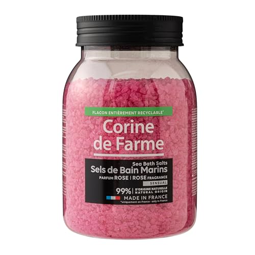 Corine de Farme Sels de Bain Marins Calm - Rose 500g | Relaxation et Bien-être | Ingrédients Naturels | Parfum Apaisant | Soin du Corps | Idéal pour la Détente