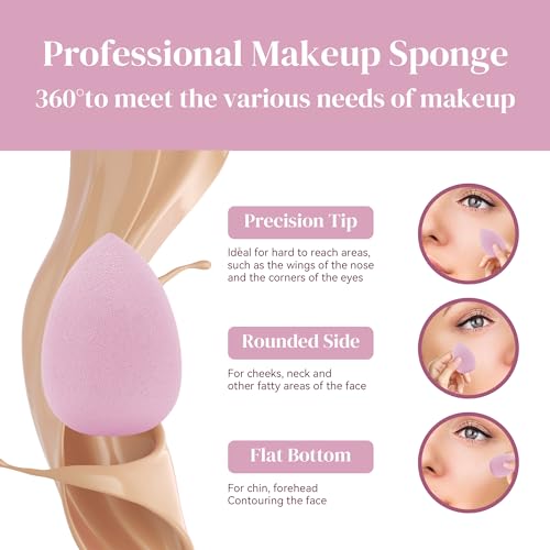 Make Up Sponge, 8 Pieces Beauty Foundation Blending Beauty Sponge - Image 3