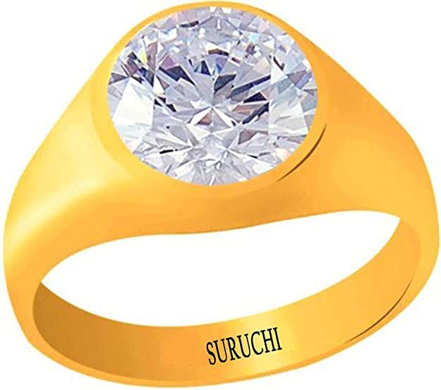 Suruchi Gems & Jewels American Diamond/Zircon Astrological Gemstone Panchdhatu Gold Plated Ring 6.25 Ratti or 5.7 Carat for Men-AZN1062511 (B08W9WDPQL) Amazon Price History, Amazon Price Tracker
