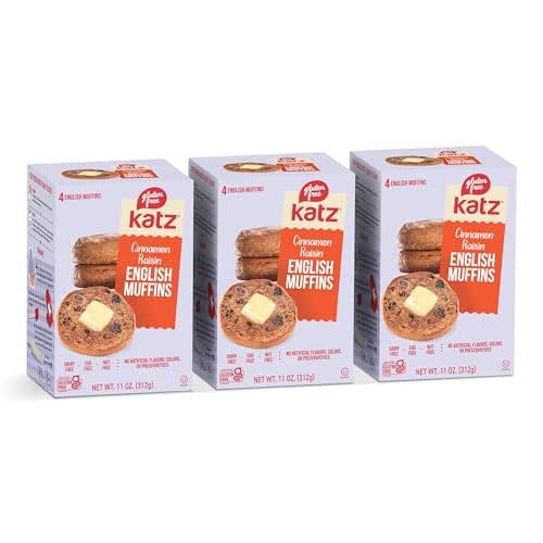 Katz Gluten Free Vegan English Muffins. Cinnamon Raisin. Easy to