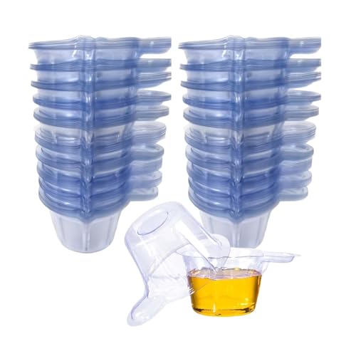 LNGJIN 200 Stück 40ml Urinprobenbecher aus Kunststoff, Urinprobenbecher, Urin Becher, Urinbecher Probenbecher, Transparente Urin Becher für den, für Ovulationstest, PH-Test und Schwangerschaftstest