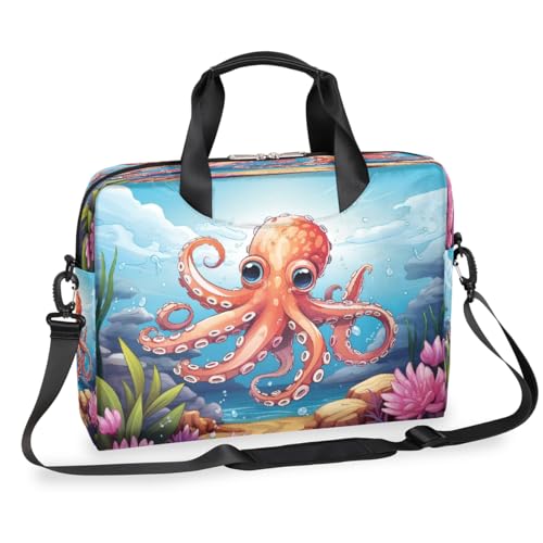 Bolsa para laptop con diseño de pulpo oceánico miniatura 1