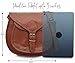 RUSTIC TOWN 11 inch Small Brown Leather Crossbody Satchel Bag Vintage Purses Handbags for Women