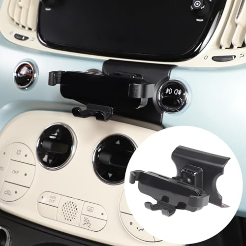 HAPPYHORSE Car Phone Mount Compatible with Fiat 500 2016-2023?Car Center Console Mobile Phone Bracket Phone Holder Phone Mount Mount with Self-Adhesive Base Accessories (Style B)